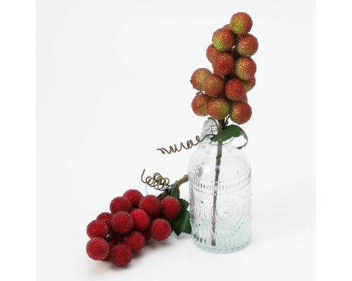 Гілка ягода в цукрі декоративна 20см