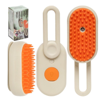 Масажна щітка з розпилювачем пари для вичісування шерсті тваринок USB 5518