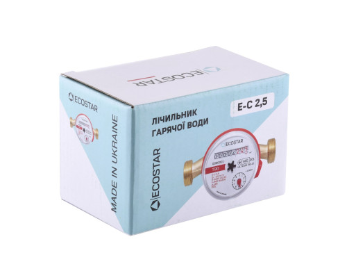 Лічильник гарячої води ECOSTAR DN15 1/2″ L110 E-C 2,5 Лічильник гарячої води ECOSTAR DN15 1/2″ L110 E-C 2,5