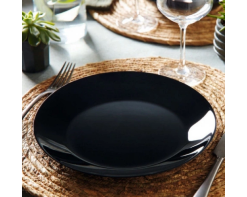 Тарілка обідня кругла d=25см «Arcopal» Zelie Black Q8454