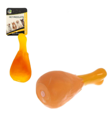 Іграшка гумова для собак "Куряча ніжка" з пищалкою