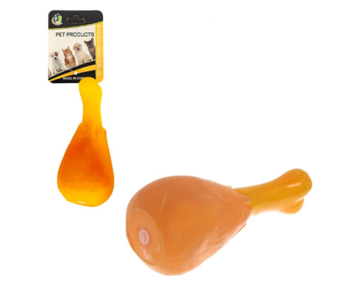 Іграшка гумова для собак "Куряча ніжка" з пищалкою