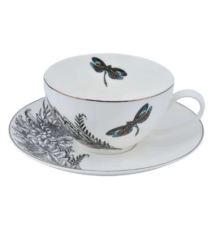 A0530-CS410-A Чашка чайна з блюдцем 400 мл «Astera» Charm Dragonfly Color