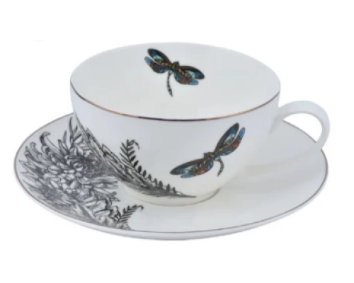 A0530-CS410-A Чашка чайна з блюдцем 400 мл «Astera» Charm Dragonfly Color