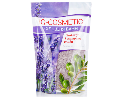 IQ-Cosmetic сіль д/ванни 500г лаванда і екстракт оливи