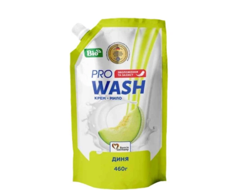 PRO WASH Рідке крем-мило дой-пак 460г Диня
