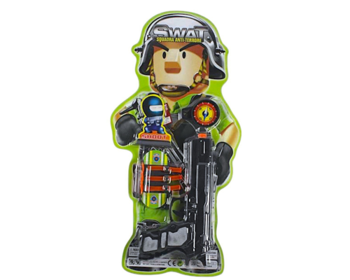 Пістолет з мішенню кулі на присосках,компас 43см на аркуші №8801В-03