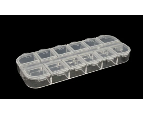 Пластиковий органайзер на 12 відсіків 128*48*15 мм