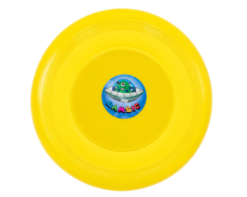 Дитяча іграшка "Літаюча тарілка" Bamsic 034/1BMS(Yellow) діаметр 21 см