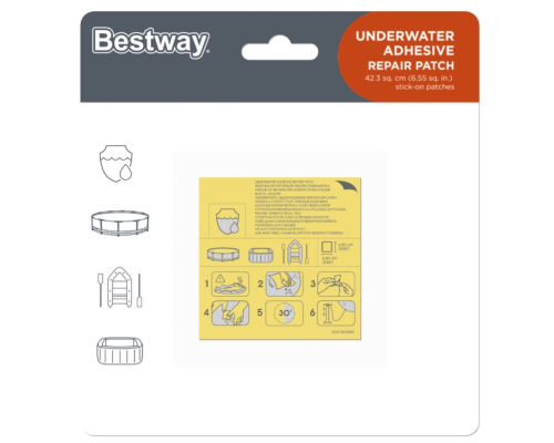 Ремкомплект BestWay 62091 Заплатка Клей + плівка
