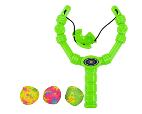 Дитяча Рогатка Bambi XG88-23(Green) 3 м'які кульки, в сітці