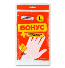 *БОНУС Рукавички гумові універсальні L "Економ"
