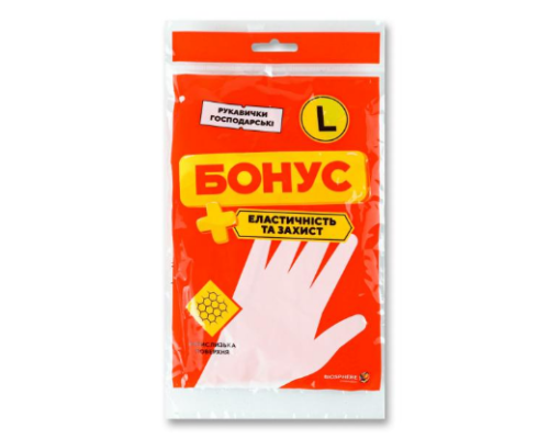 *БОНУС Рукавички гумові універсальні L "Економ"