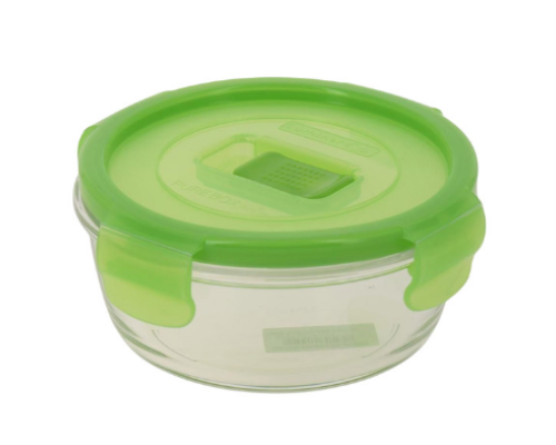 P4575 Ємність для їжі кругла з пл. зеленою кр. 420мл «Luminarc» Pure Box Active Green