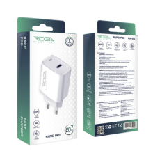 Мережевий Зарядний Пристрій Ridea RW-20120 Rapid Pro 1USB-C QC/PD 20W (Бiлий)