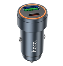 Автомобільний Зарядний Пристрій Hoco Z57A 1USB/1USB-C PD30W/QC3.0 (Сiрий)