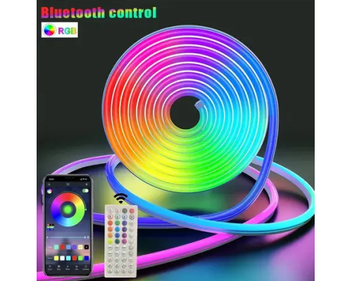 Стрічка неонова LED RGB 10W/м. 220V/12V-24V 200Lm/m IP65 50x50 60led/м. довжина 5м