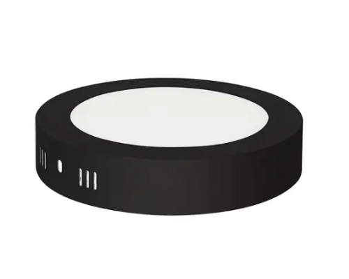 Світильник накладн./врізн. LED 18W 1530Lm з дат. руху 100-265V d-220*h23мм ЧОРНИЙ к