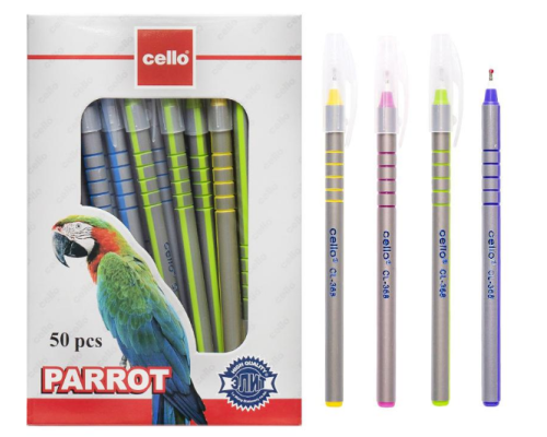 Ручка масляна PARROT Cello CL268A(368A) синя