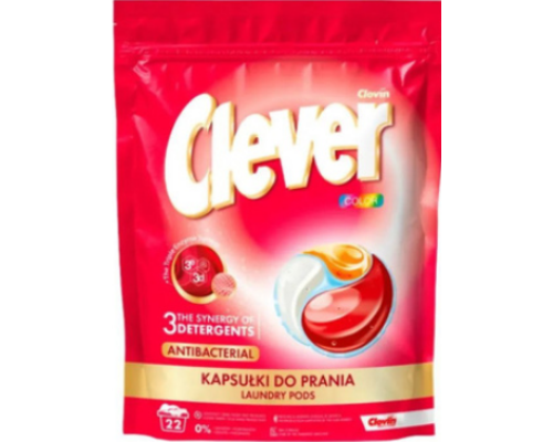 Капсули гелеві CLEVER COLOR 3 камери, doypack 22*18г