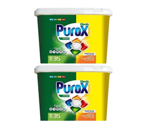 PUROX UNIVERSAL капсули гелеві для прання п'ятикоміркові 35шт х 19г box