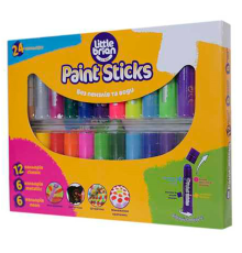 Фарба-олівець Paint Sticks classic, metallic, neon, 24шт у наборі