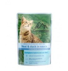 Телятина з качкою в соусі. "Carpathian Pet Food" for cats 100г 1364