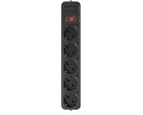 Мережевий фільтр Maxxter SPM5-G-10B 1946 3м 5роз. чорний Мережевий фільтр Maxxter SPM5-G-10B 1946 3м 5роз. чорний