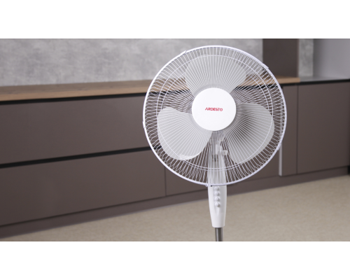 Вентилятор ARDESTO підлоговий, 40см, 45Вт, опора хрестовина, білий