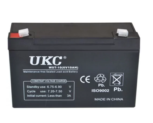 Акумулятор BATTERY 6V 10A UKC свинцевий акумулятор Акумулятор BATTERY 6V 10A UKC свинцевий акумулятор
