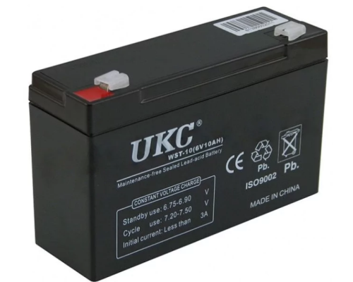 Акумулятор BATTERY 6V 10A UKC свинцевий акумулятор Акумулятор BATTERY 6V 10A UKC свинцевий акумулятор