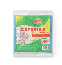 Серветки віскозні Ekoplus 3-х шт (100)
