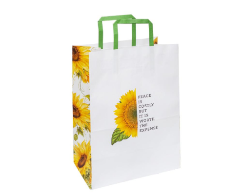 Пакет паперовий КРАФТ білий 25х15х34, 5см KGB 113634