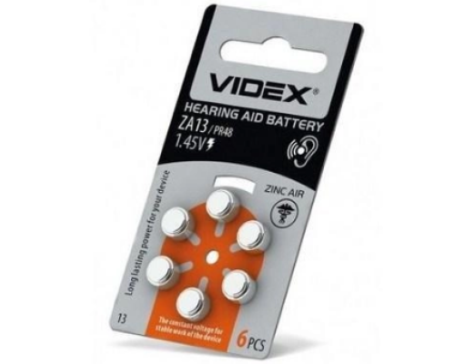 Батарейка Videx ZА13 1.45В 1шт.