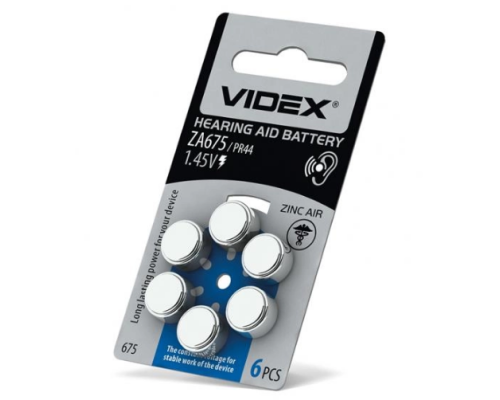 Батарейка Videx ZА675 1.45В 1шт.