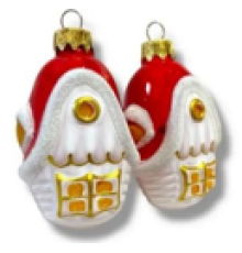 Скляна іграшка хатинка 1004