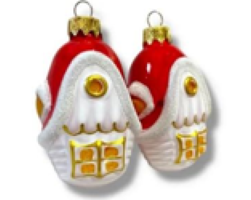 Скляна іграшка хатинка 1004