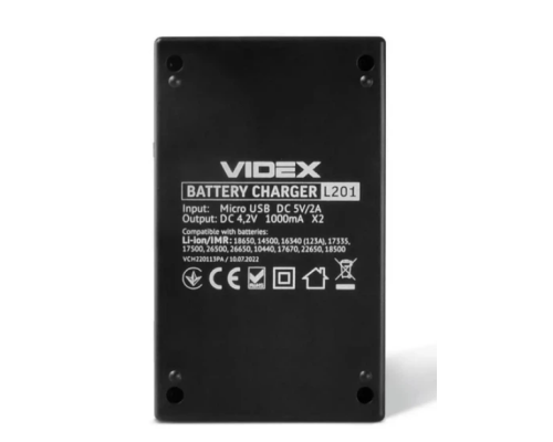 Зарядний пристрій для акумуляторів Li-ion Videx VCH-L201 27244