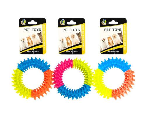 Іграшка гумова - Кільце з шипами для домашніх тваринок