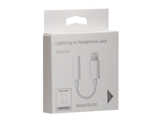 Кабель Aux Cable GL032 7G Lightning to 3.5 Jack/Bluetooth version/No Logo (Сірий)