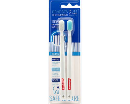 Сoolbright зубна щітка SAVE & CARE MEDIUM 2 шт (арт.)