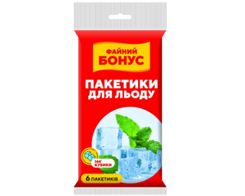 БОНУС Пакетики для льоду 144шт/уп
