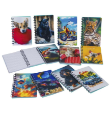 Блокнот А6 голограма, 80 арк.  клітинка на спіралі