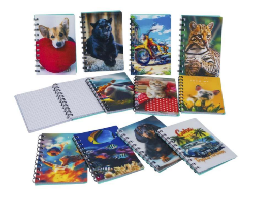 Блокнот А6 голограма, 80 арк.  клітинка на спіралі