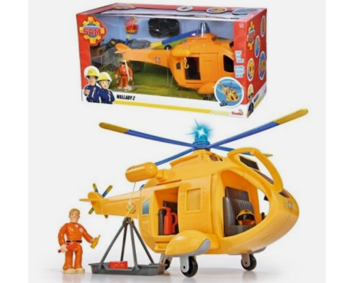 Simba Пожежний Сем Вертоліт Валлабі II з фігуркою 109252576