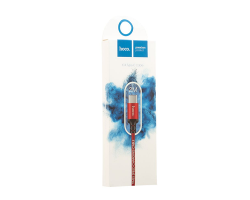 Кабель USB Hoco X14 Times Speed Type-C 2m (Червоно-Чорний)