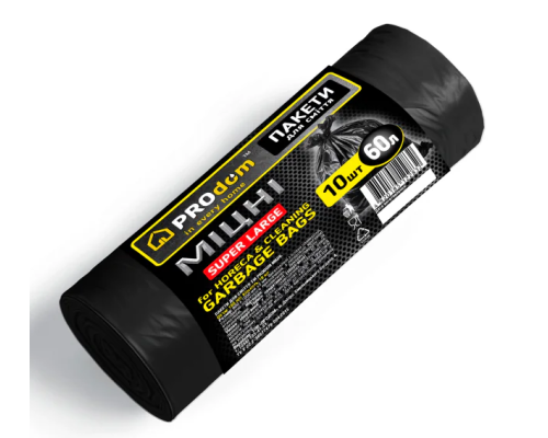 Пакети для сміття 60*70 60л 10шт міцні Продом (50)