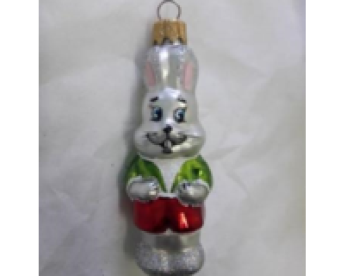 Скляна іграшка 1175 Зайчик мультяшний