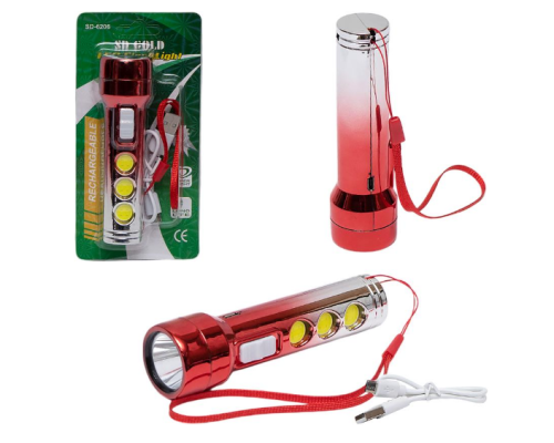 Ліхтарик акумуляторний 1LED COB 36790