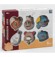 Набір брязкальця 607 6 штук, з прорізувачем, в коробці